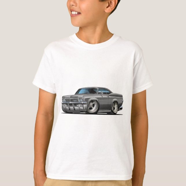 T-shirts Carro 1965-66 do cinza do Impala (Frente)