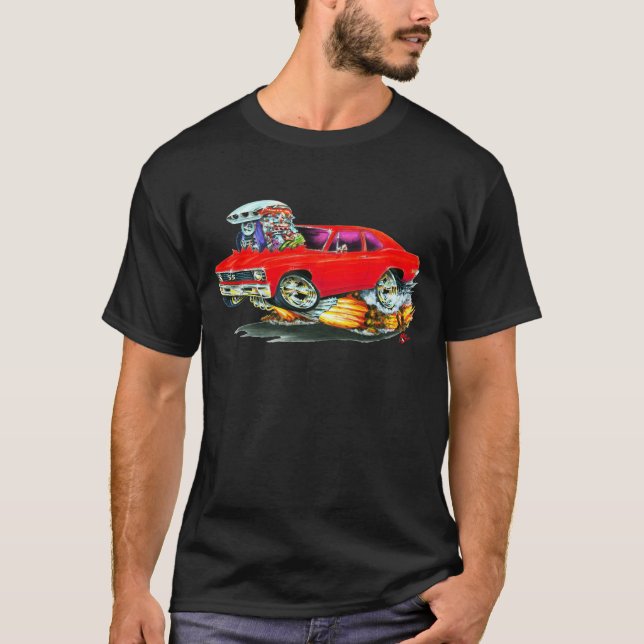 T-shirts Carro 1968-70 do vermelho da nova (Frente)