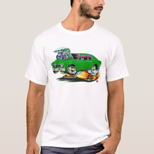 T-shirts Carro 1968-70 verde da nova (Frente)