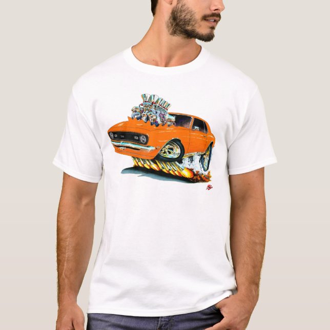 T-shirts Carro 1968 da laranja de Camaro SS (Frente)