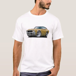T-shirts Carro 1968 superior Ouro-Preto de Buick GS