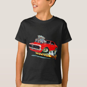 T-shirts Carro 1968 Vermelho-Branco de Camaro