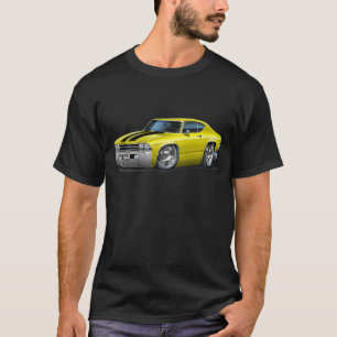 T-shirts Carro 1969 Amarelo-Preto de Chevelle