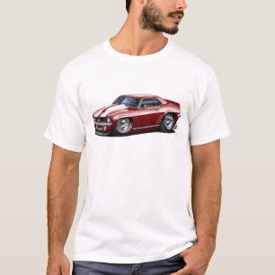 T-shirts Carro 1969 Marrom-Branco de Camaro SS