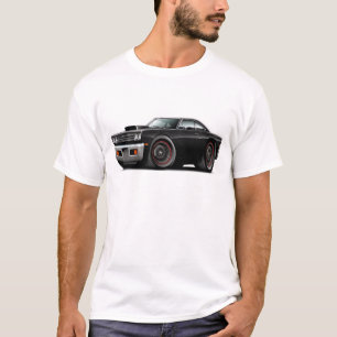 T-shirts Carro 1969 Preto-Preto da colher da capa do
