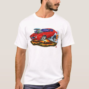 T-shirts Carro 1970-72 do vermelho de Firebird