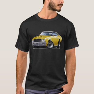 T-shirts Carro 1970-72 superior preto amarelo de Buick GS