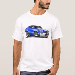T-shirts Carro 1970 Azul-Branco de Chevelle
