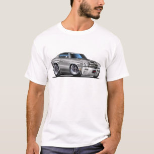 T-shirts Carro 1970 Prata-Preto de Chevelle