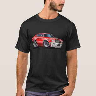 T-shirts Carro 1970 Vermelho-Preto de Chevelle