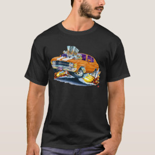 T-shirts Carro 1971-72 Alaranjado-Branco de Chevelle