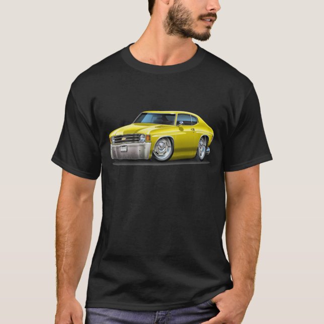 T-shirts Carro 1971-72 amarelo de Chevelle (Frente)