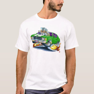 T-shirts Carro 1971-72 Verde-Branco de Chevelle