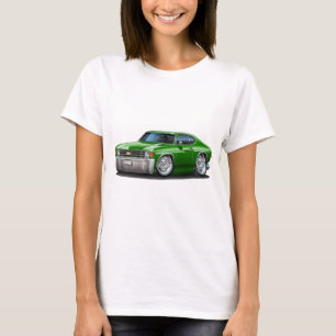 T-shirts Carro 1971-72 verde de Chevelle