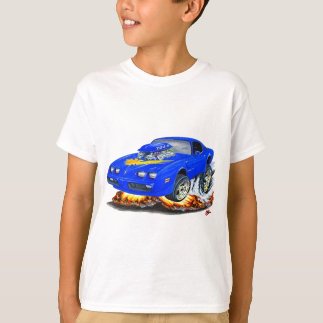 T-shirts Carro 1979-81 do azul do transporte Am (Frente)