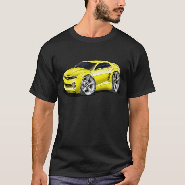 T-shirts Carro 2010-11 amarelo de Camaro (Frente)