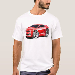 T-shirts Carro 2010-11 do vermelho de Camaro