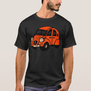 T-shirts carro de 2 franceses do vintage do cv