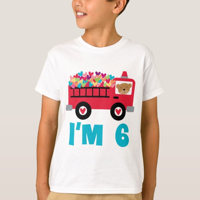 T-shirts Carro de bombeiros Im 6 (Frente)