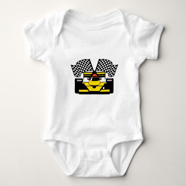 T-SHIRTS CARRO DE CORRIDAS AMARELO (Frente)
