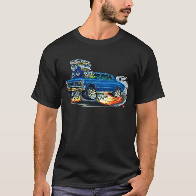 T-shirts Carro do azul de 1965 GTO (Frente)