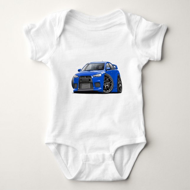 T-shirts Carro do azul de Evo (Frente)