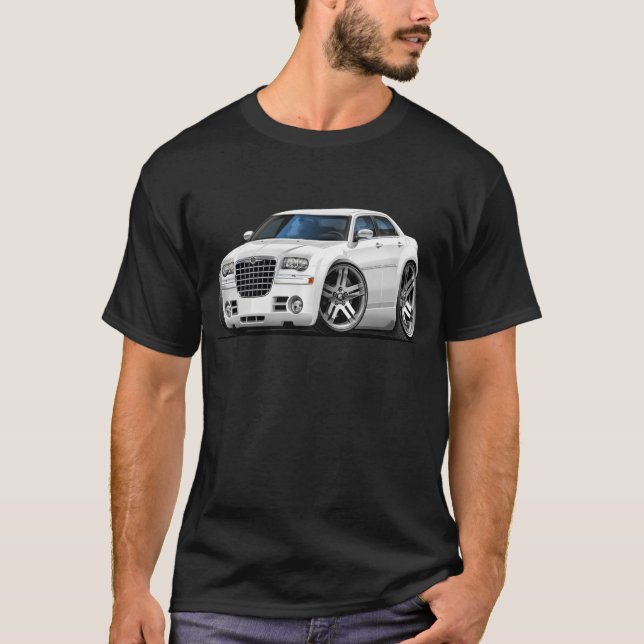 T-shirts Carro do branco de Chrysler 300 (Frente)