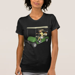 T-shirts Carro do jogador de golfe da mulher