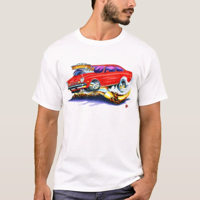 T-shirts Carro do vermelho de Chevy Vega (Frente)