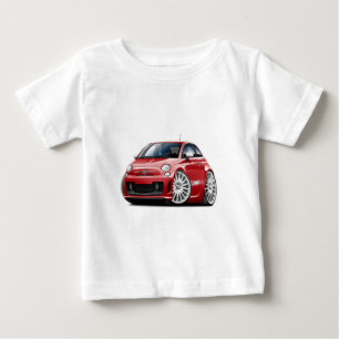 T-shirts Carro do vermelho de Fiat 500 Abarth