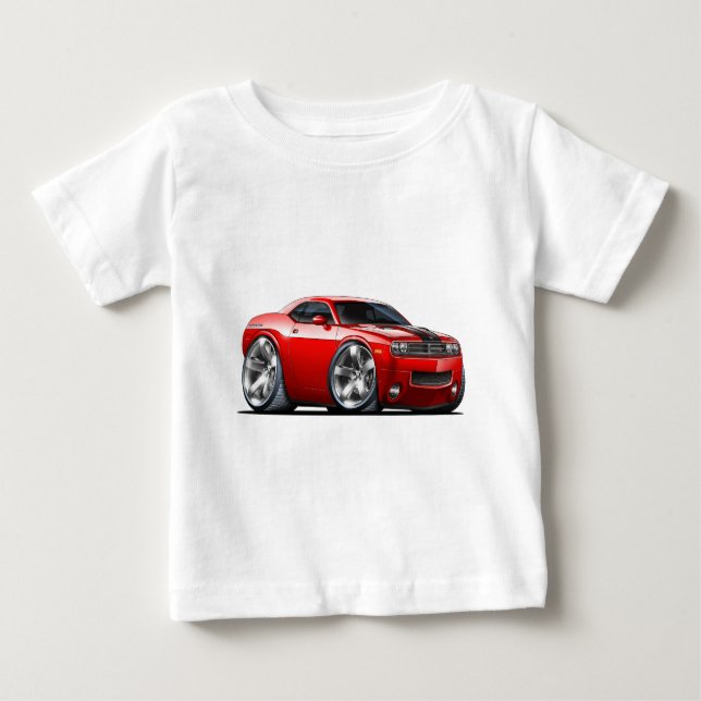 T-shirts Carro do vermelho do desafiador de Dodge (Frente)
