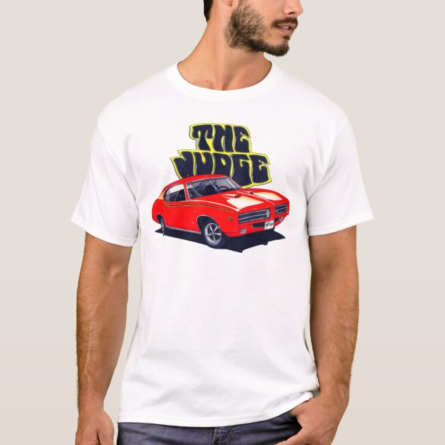 T-shirts Carro do vermelho do juiz de 1969 GTO (Frente)