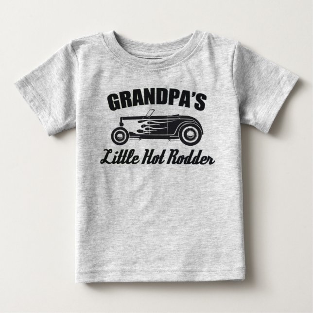 T-shirts Carro quente do neto do Rodder HotRod do vovô (Frente)