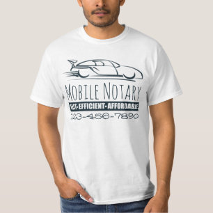 T-shirts Carro rápido do notário móvel com número de