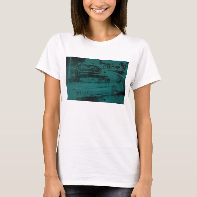 T-shirts Carro verde abstrato (Frente)