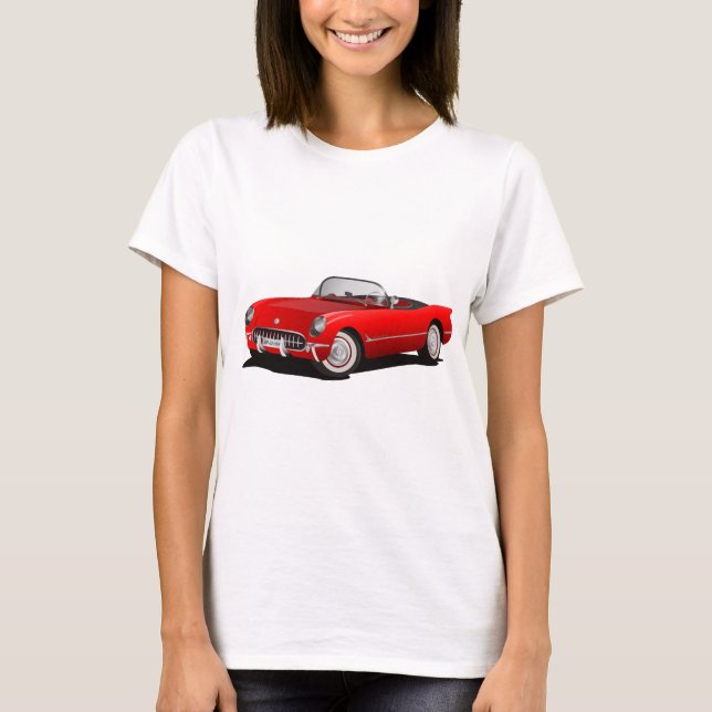 T-shirts carro vermelho clássico (Frente)