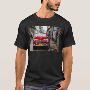 T-shirts Carros antigos nas ruas de Havana