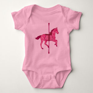 T-shirts Carrossel Horse - Rosa Fuchsia