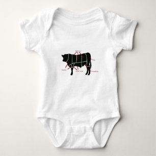T-shirts Carta do carniceiro da carne - carne saboroso