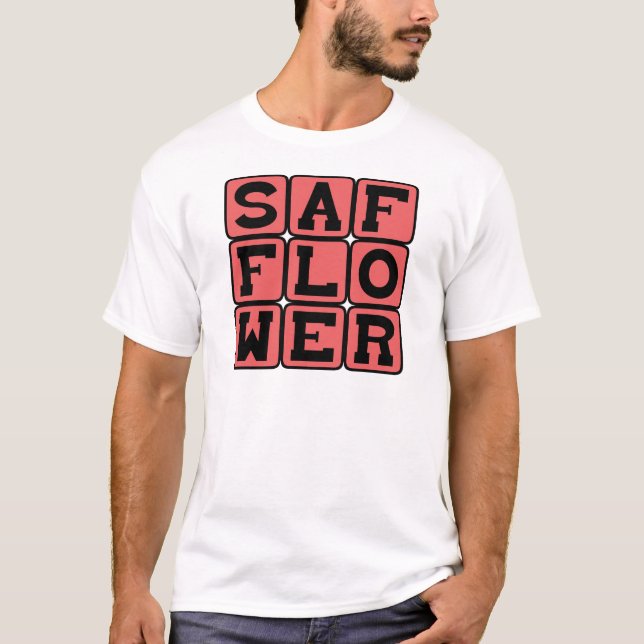 T-shirts Cártamo, Flor Anual Herbácea (Frente)