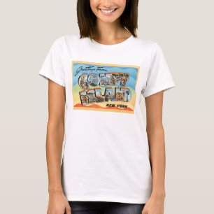 T-shirts Cartão das viagens vintage de Coney Island New