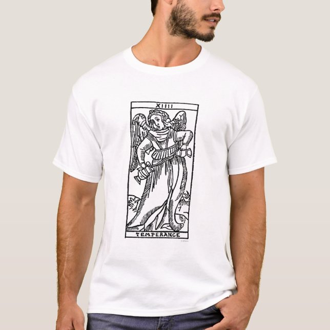 T-shirts Cartão de Tarot: Moderação (Frente)