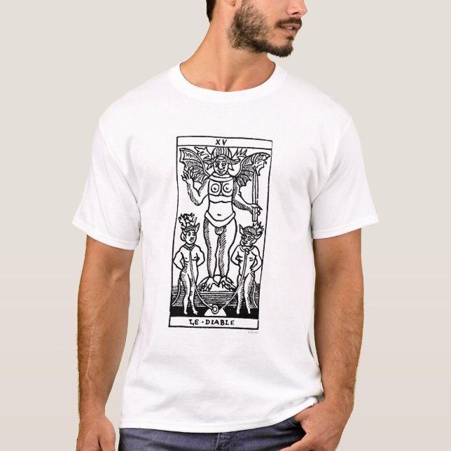 T-shirts Cartão de Tarot: O diabo (Frente)