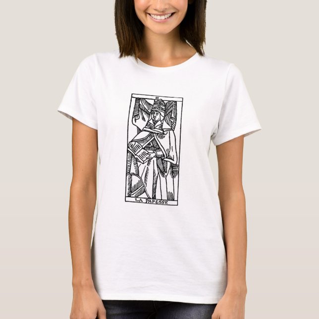 T-shirts Cartão de Tarot: O Popess (Frente)
