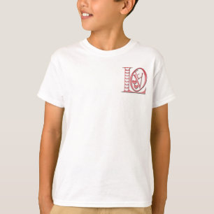 T-shirts Cartas de Amor com Corações por Shirley Taylor