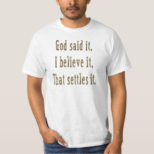 T-shirts Cartas Marrons Deus Disse