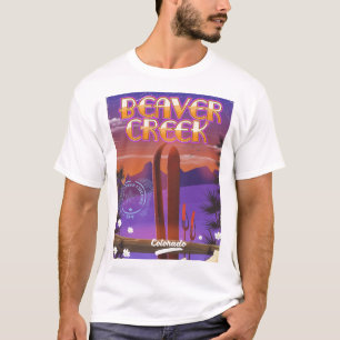T-shirts Cartaz de esqui de Beaver creek Colorado