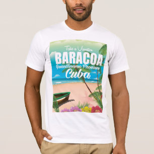 T-shirts Cartaz de férias de praia em Baracoa Guantánamo Pr