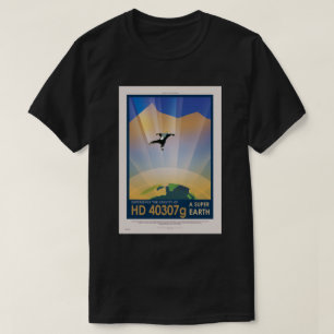 T-shirts Cartaz de Ficção Científica de Viagens Futuras da