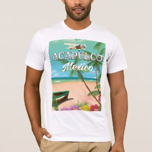 T-shirts Cartaz de viagem antigo Acapulco México